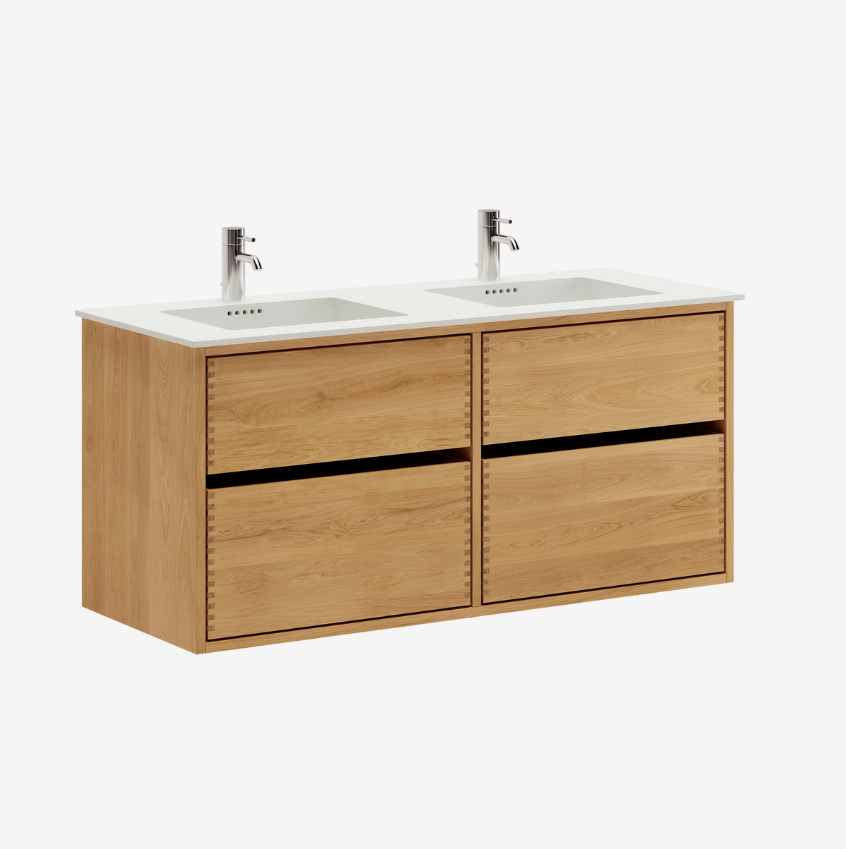 Linea Nordic Oak Serie - 80cm snedker badmøbel