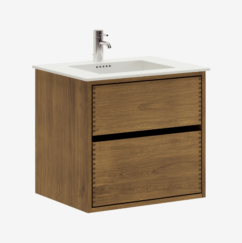 Linea Nordic Oak Serie - 80cm snedker badmøbel