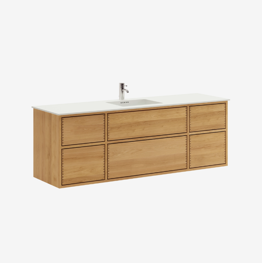 Aero Nordic Oak Serie - 180cm snedker badmøbel