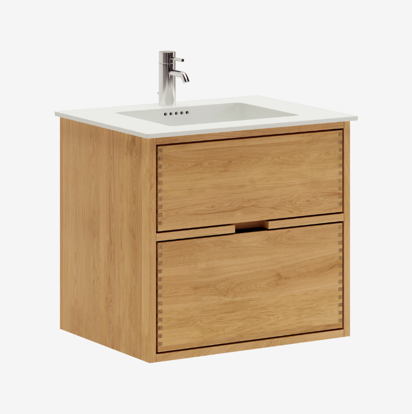 Segment Nordic Oak Serie - 60cm snedker badmøbel