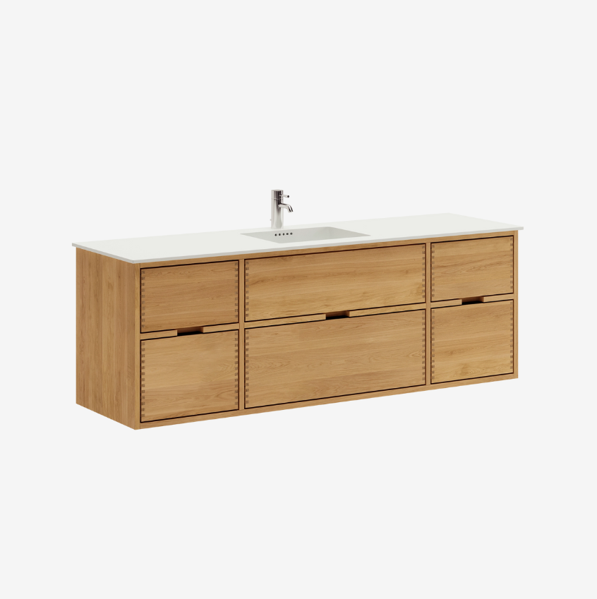 Segment Nordic Oak Serie - 100cm snedker badmøbel