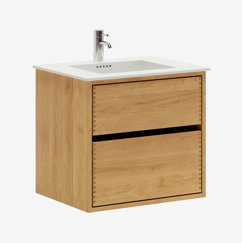 Linea Nordic Oak Serie - 60cm snedker badmøbel