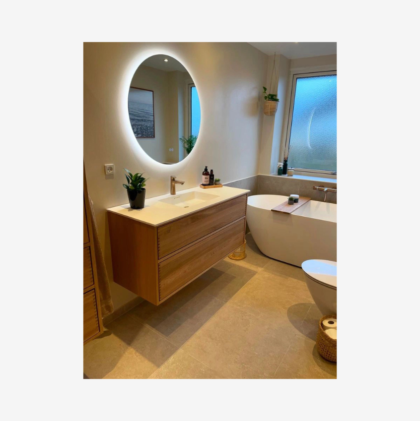 Aero Nordic Oak Serie - 180cm snedker badmøbel