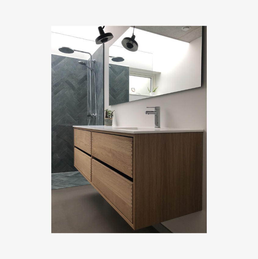 Linea Nordic Oak Serie - 80cm snedker badmøbel