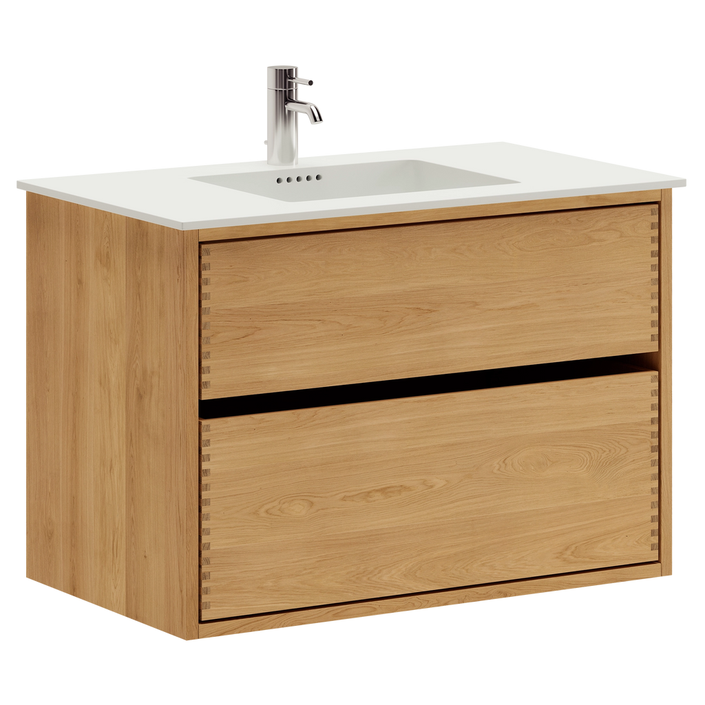 Linea Nordic Oak Serie - 80cm snedker badmøbel