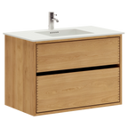 Linea Nordic Oak Serie - 80cm snedker badmøbel