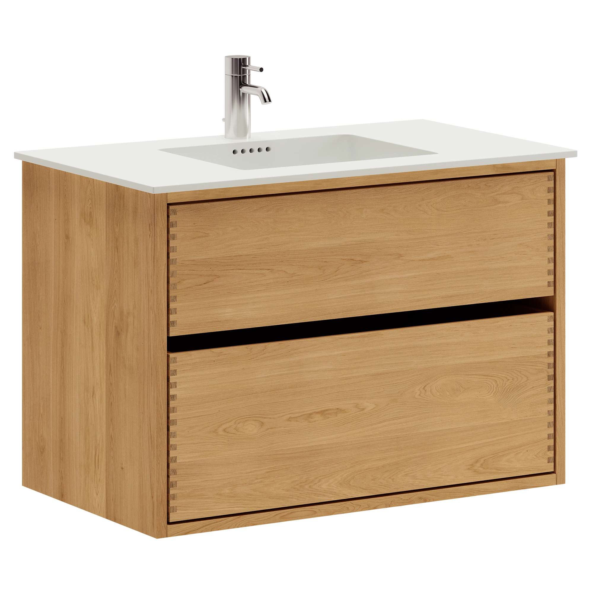 Linea Nordic Oak Serie - 80cm snedker badmøbel