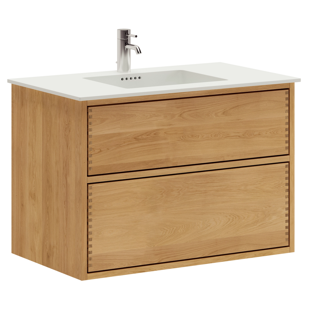 Aero Nordic Oak Serie - 80cm snedker badmøbel