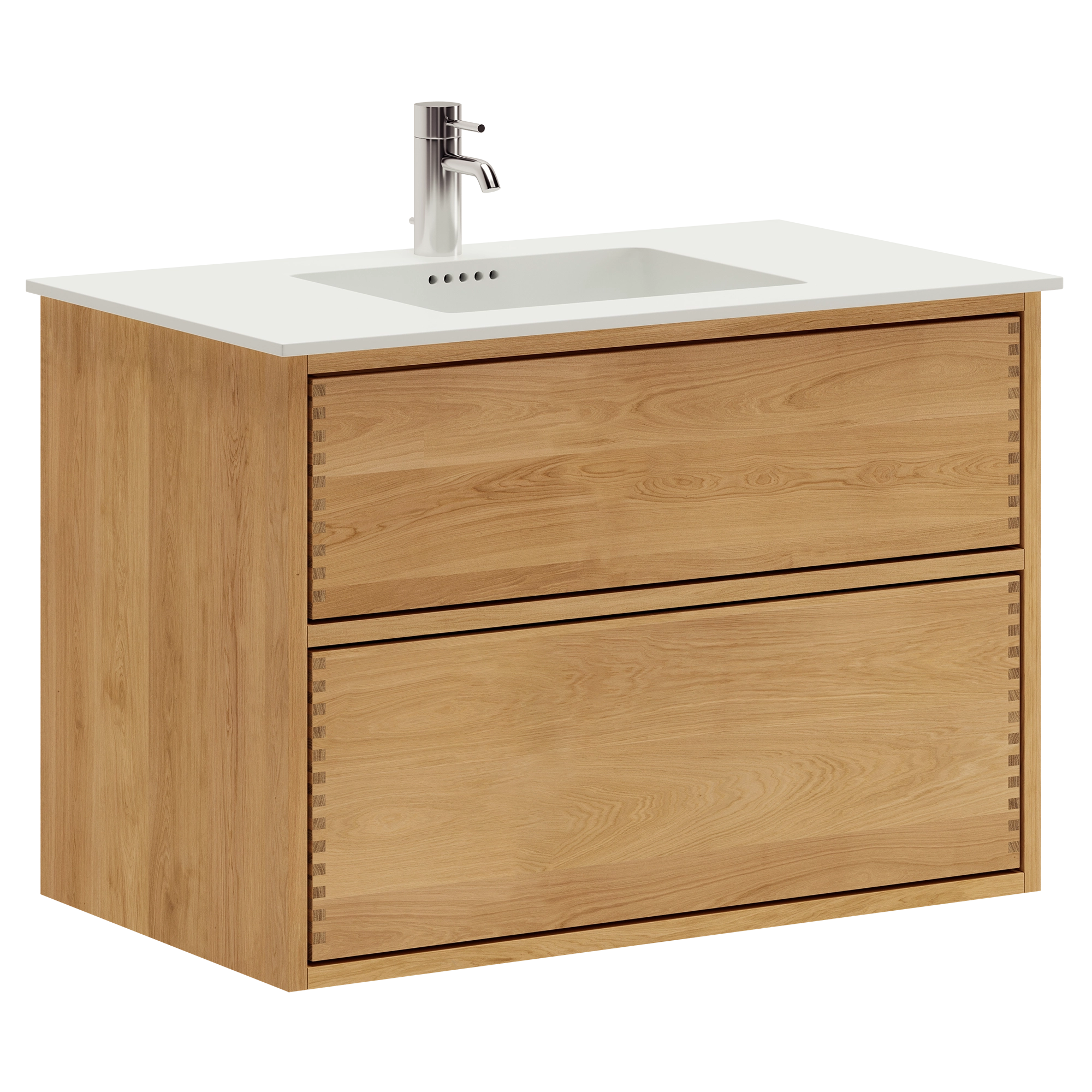 Aero Nordic Oak Serie - 80cm snedker badmøbel