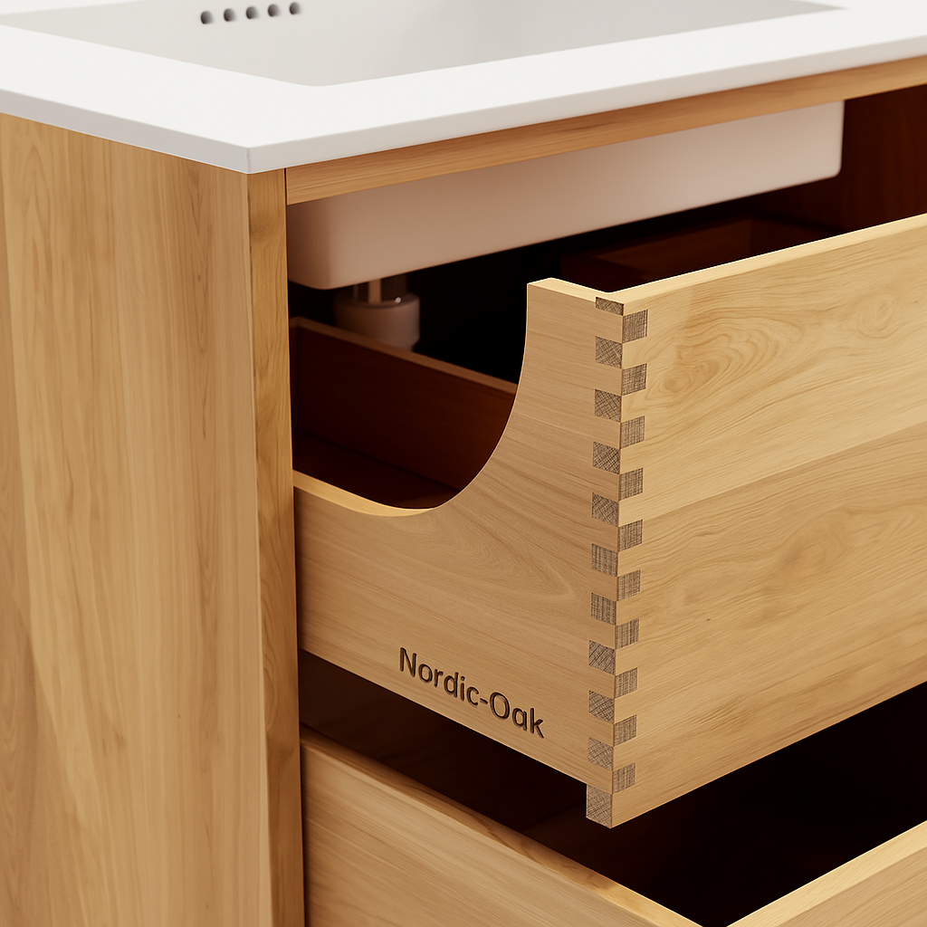 Segment Nordic Oak Serie - 100cm snedker badmøbel