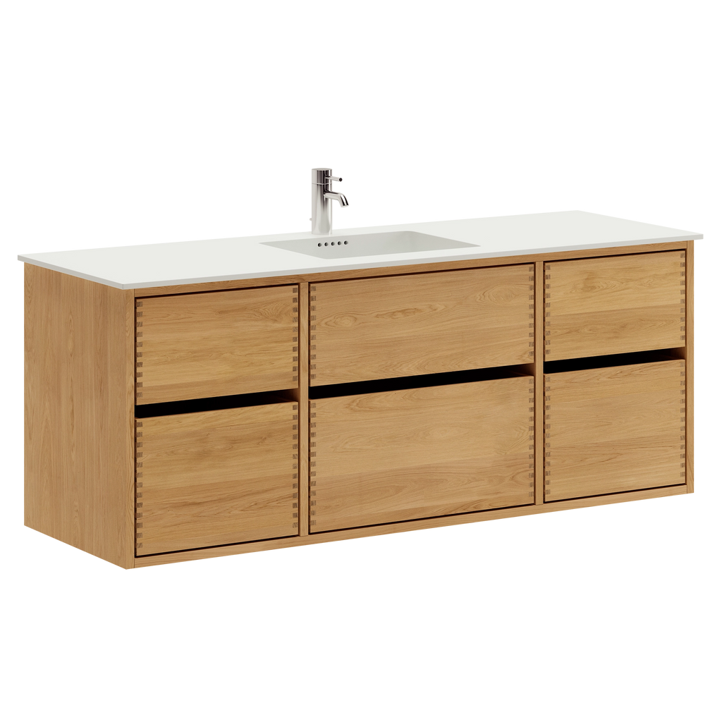 Linea Nordic Oak Serie - 140cm snedker badmøbel