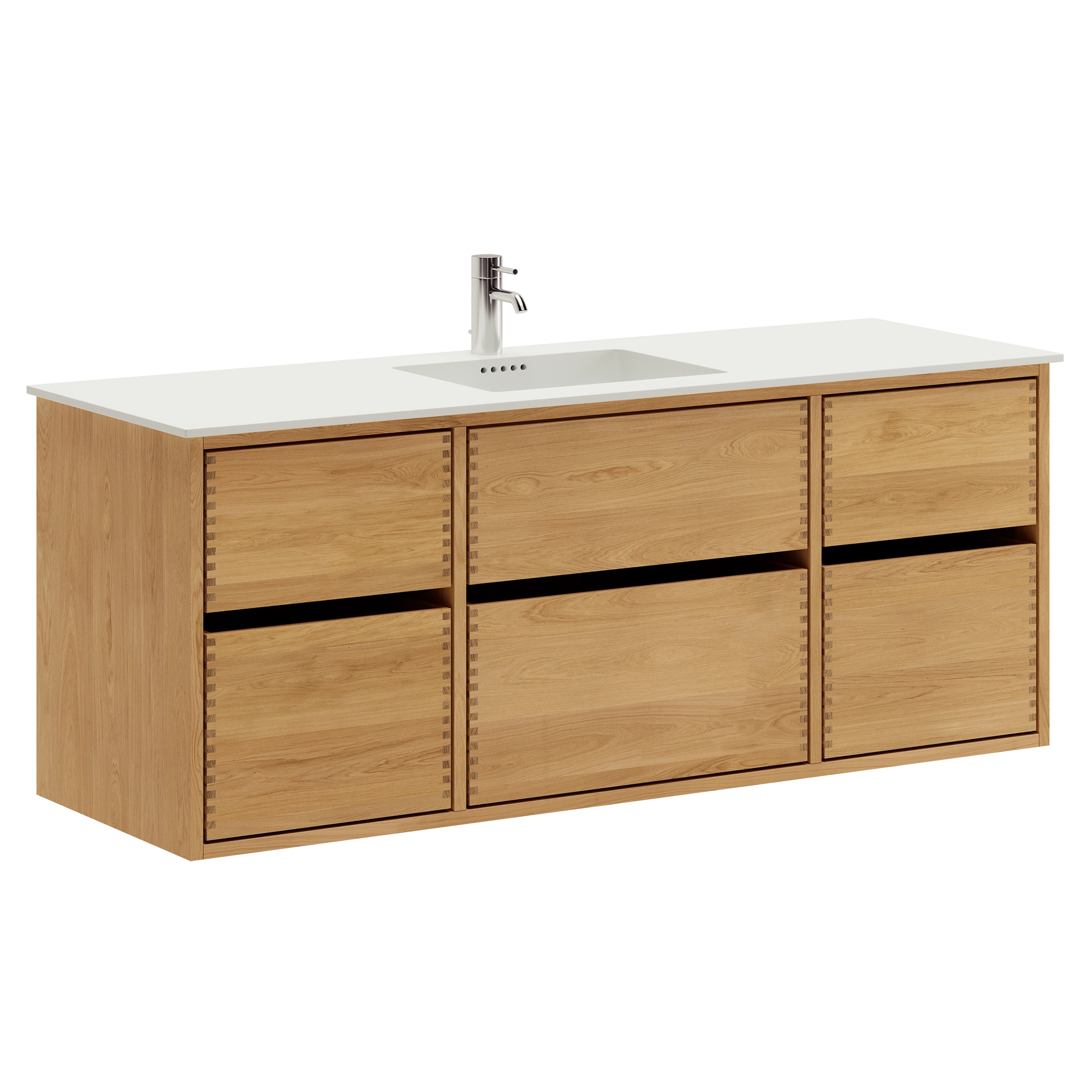 Linea Nordic Oak Serie - 140cm snedker badmøbel
