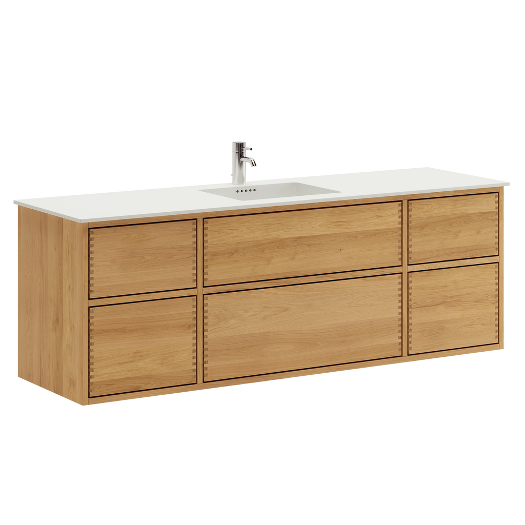 Aero Nordic Oak Serie - 160cm snedker badmøbel