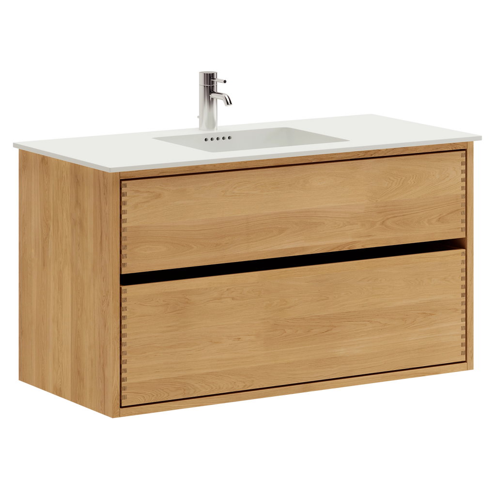 Linea Nordic Oak Serie - 100cm snedker badmøbel
