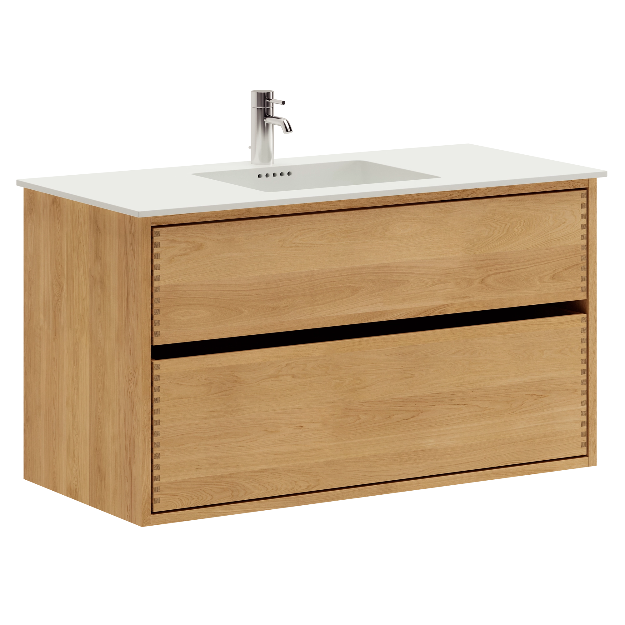 Linea Nordic Oak Serie - 100cm snedker badmøbel