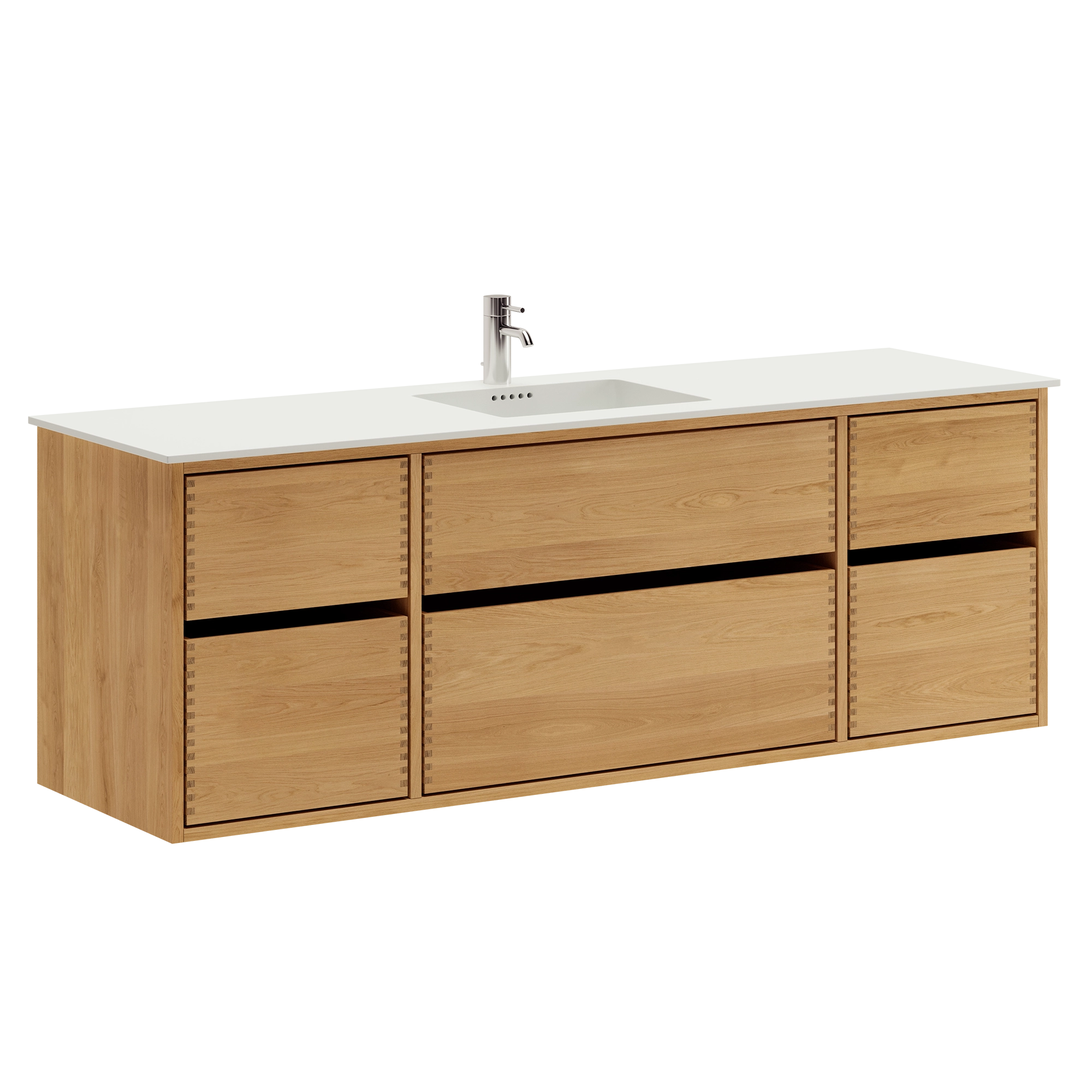 Linea Nordic Oak Serie - 160cm snedker badmøbel