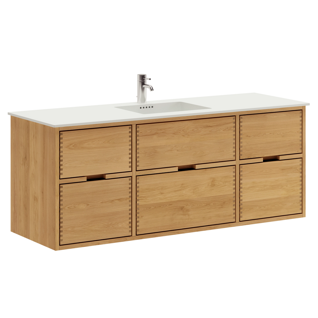 Segment Nordic Oak Serie - 140cm snedker badmøbel