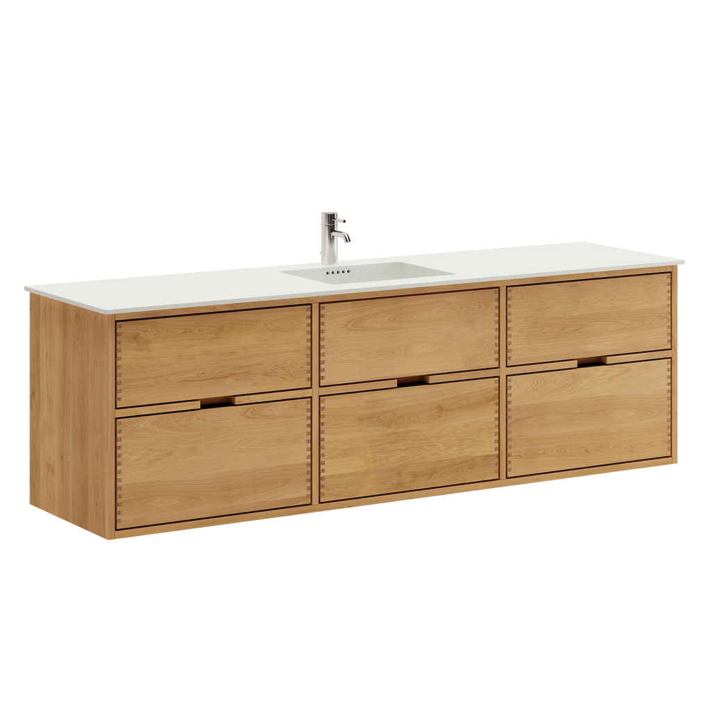 Segment Nordic Oak Serie - 180cm snedker badmøbel