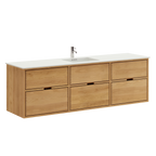 Segment Nordic Oak Serie - 180cm snedker badmøbel