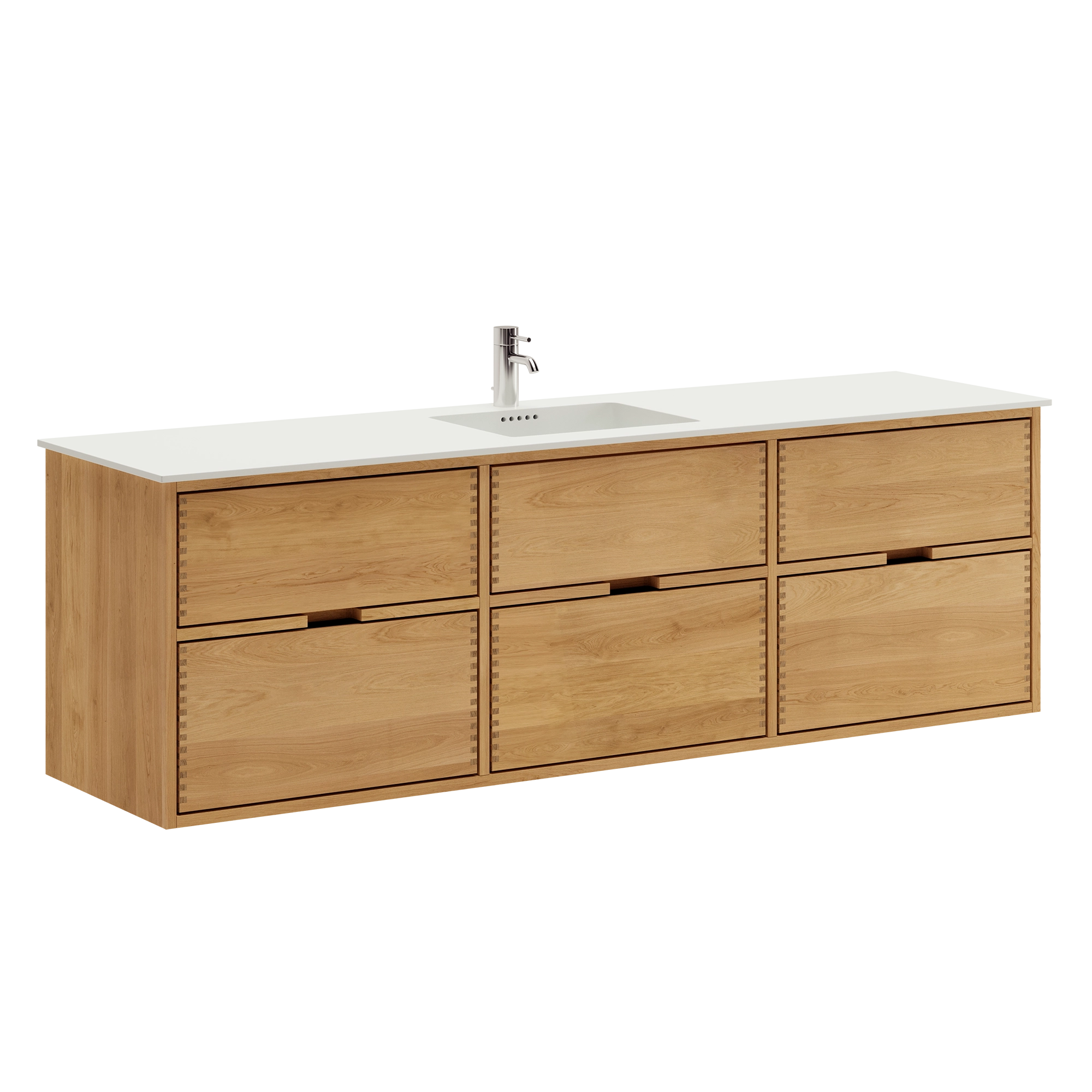 Segment Nordic Oak Serie - 180cm snedker badmøbel