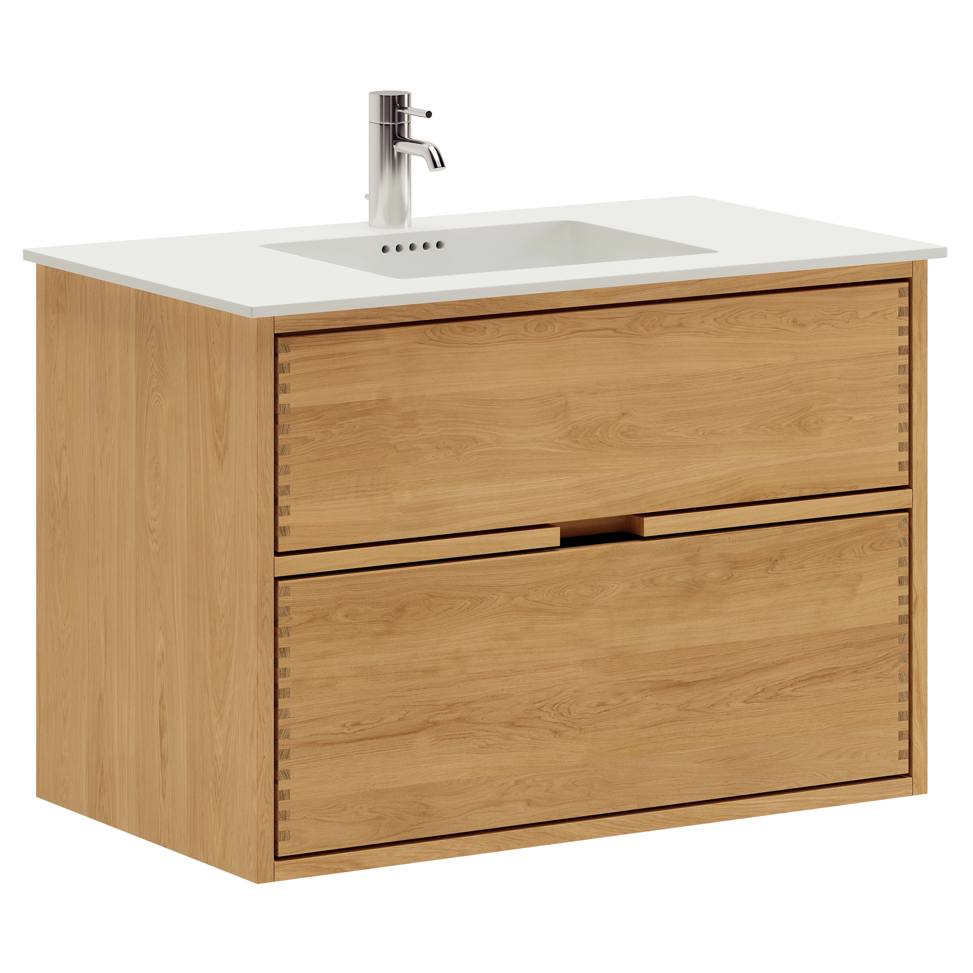 Segment Nordic Oak Serie - 80cm snedker badmøbel